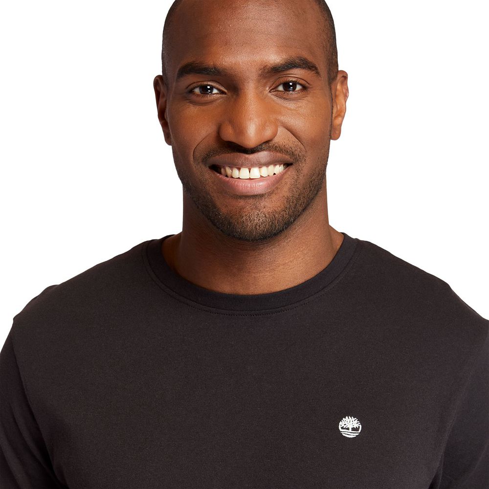 Camisetas Masculino - Timberland Embroidered Logo - IWNZO2649 - Pretas